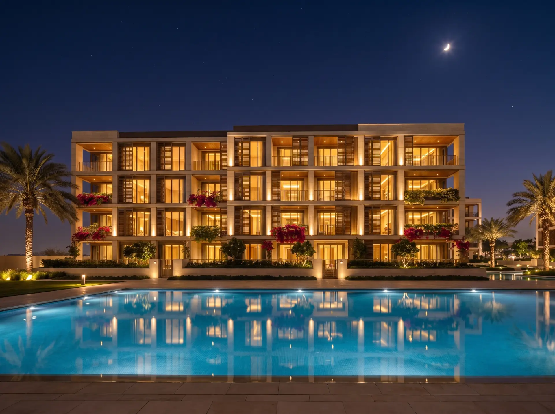 Night campaign direction of the Dubai development